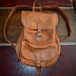 Genuine leather backpack